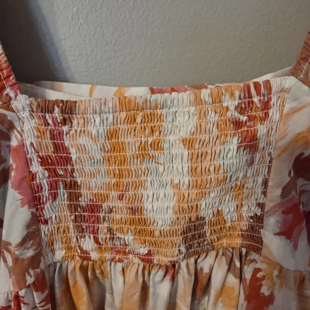 Abercrombie & Fitch Women's Emerson Floral Puff Sleeve Mini Babydoll Dress Sz S - Picture 7 of 15